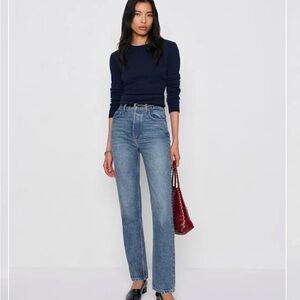Reformation Cynthia High Rise Straight Cropped Jeans